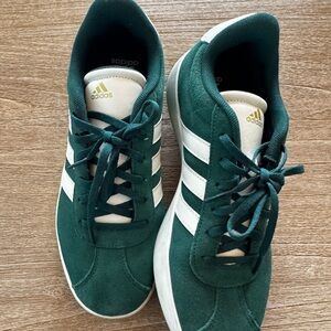 Adidas Green and White Shoes